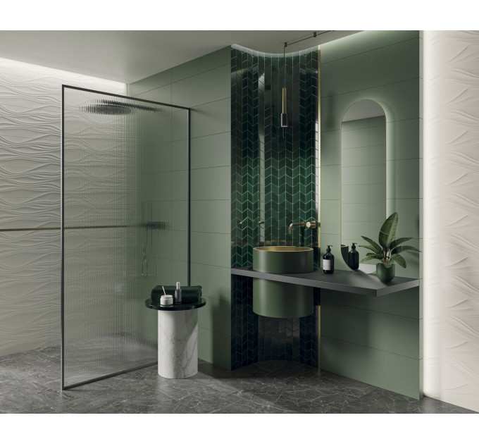 Плитка стінова Nightwish Green RECT 250x750x9 Paradyz