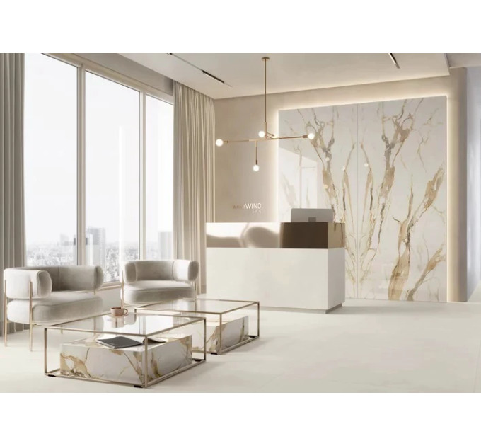Плитка керамогранітна Warm Wind Gold SZKL RECT MAT 1198x1198 Paradyz
