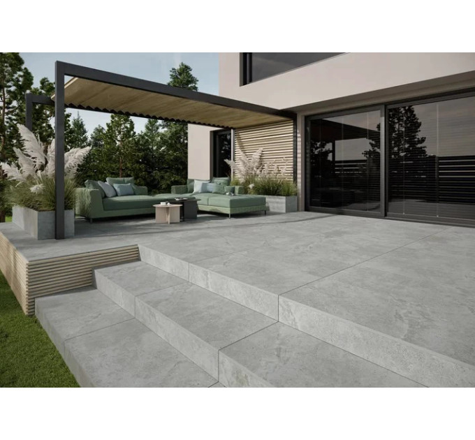 Плитка керамогранітна Authority Grey SZKL RECT MAT 1198x2798 Paradyz