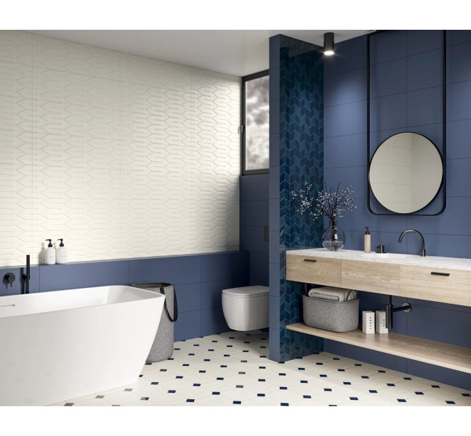 Плитка стінова Nightwish Blue RECT 250x750x9 Paradyz