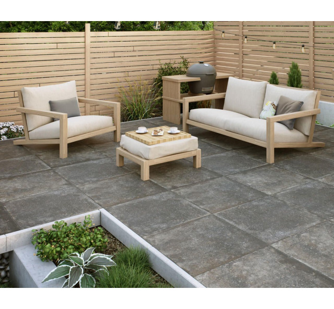 Плитка керамогранітна Path Antracite 2.0 RECT 595x595x20 Paradyz
