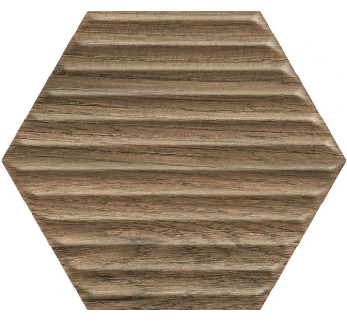 Плитка стінова Serene Brown Heksagon STR 171x198x9 Paradyz