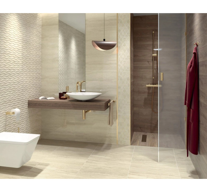 Плитка стінова Silence Beige RECT 250x750x9 Paradyz