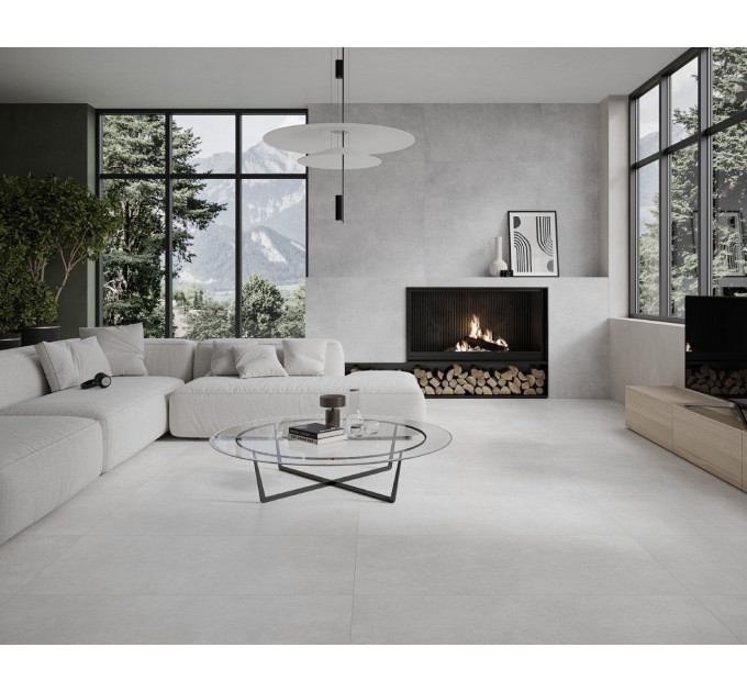 Плитка керамогранітна Ennis Light Grey RECT LAP 598x1198x8 Paradyz