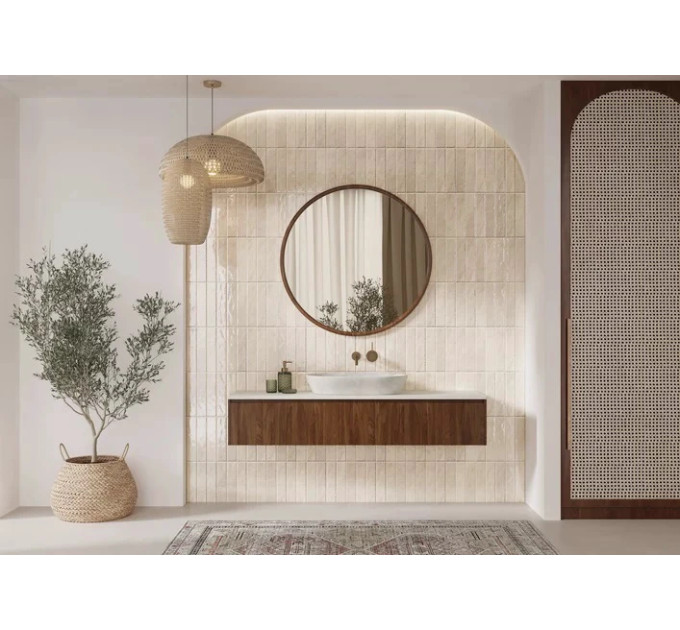Плитка стінова Monpelli Ivory Mix Cegielka STR Блиск 65x298 Paradyz