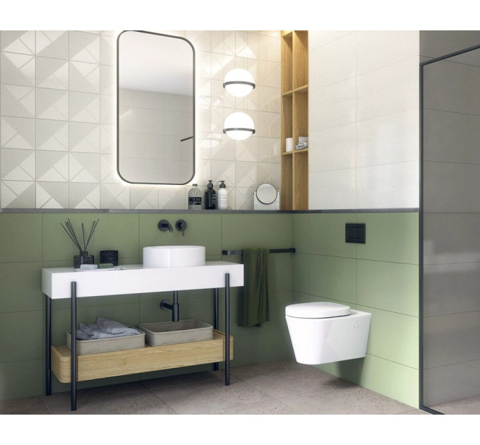 Плитка стінова Feelings Bianco Dekor RECT 298x598x9 Paradyz