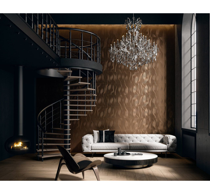 Плитка стінова Night Queen White RECT Блиск 39,8x119,8