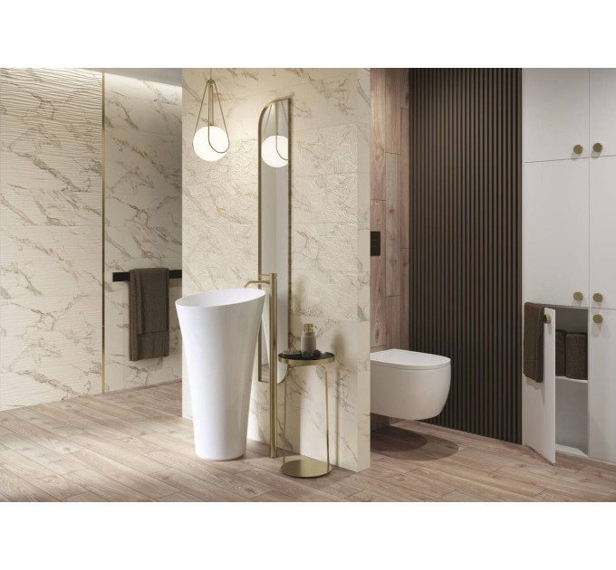 Плитка стінова Serene Bianco RECT STR 250x750x9 Paradyz