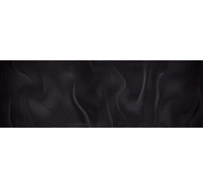Плитка стінова Night Queen Black RECT Блиск 39,8x119,8