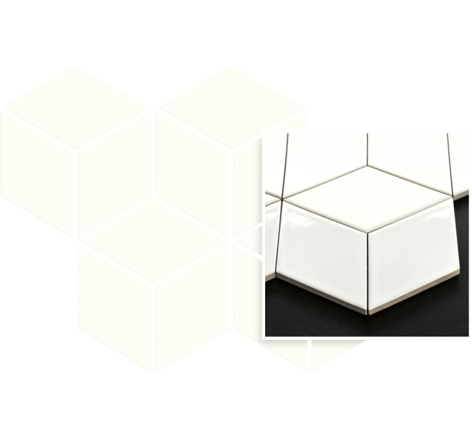 Мозаїка Moonlight Bianco Romb Hexagon 204x238x6 Paradyz