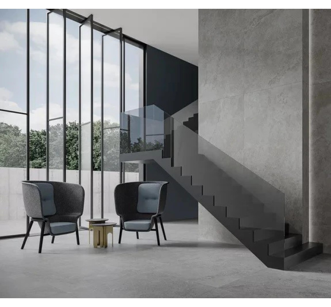 Плитка керамогранітна Authority Graphite RECT 598x598x8 Paradyz