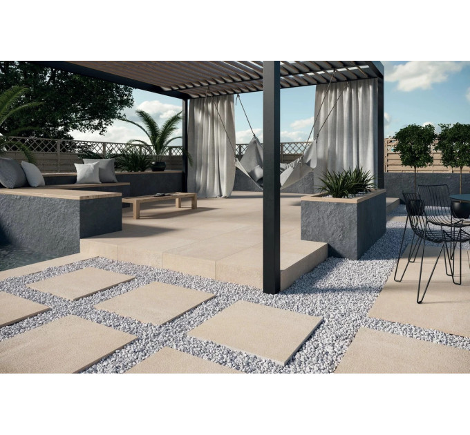 Плитка керамогранітна Optimal Beige SZKL RECT STR MAT 595x895x20 Paradyz
