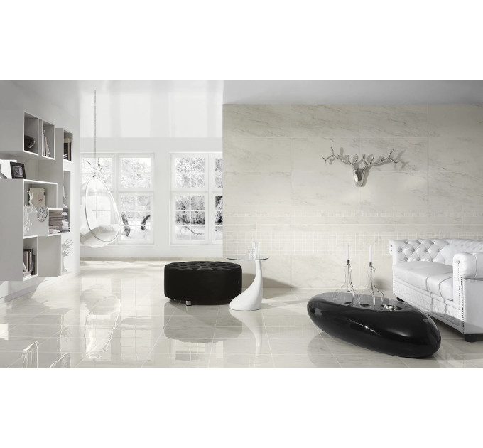 Плитка підлогова Calacatta SZKL RECT POL 89,8x89,8