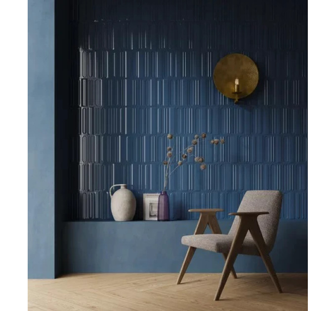 Плитка стінова Monpelli Navy Cegielka STR Блиск 65x298 Paradyz