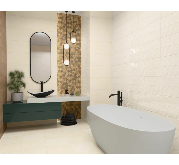 Плитка стінова Ideal White STR 300x600x9 Paradyz