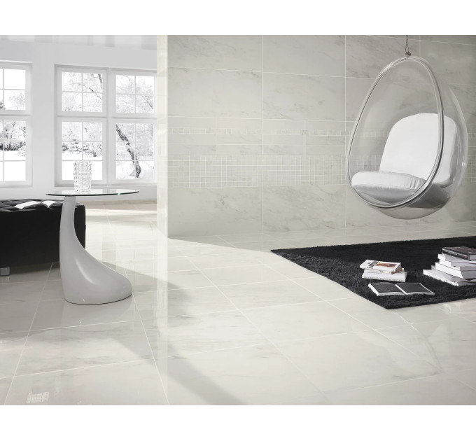 Плитка підлогова Calacatta SZKL RECT POL 89,8x89,8