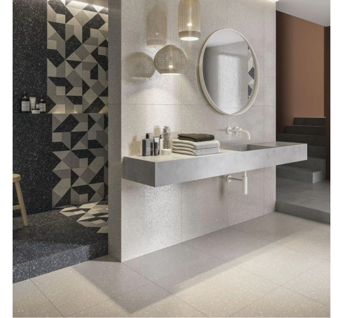 Плитка керамогранітна Macroside (Moondust) Bianco SZKL RECT MAT 598x598x8 Paradyz