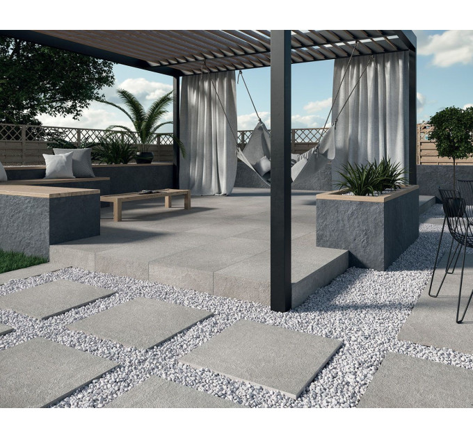 Плитка керамогранітна Optimal Grafit 2.0 RECT 595x595x20 Paradyz