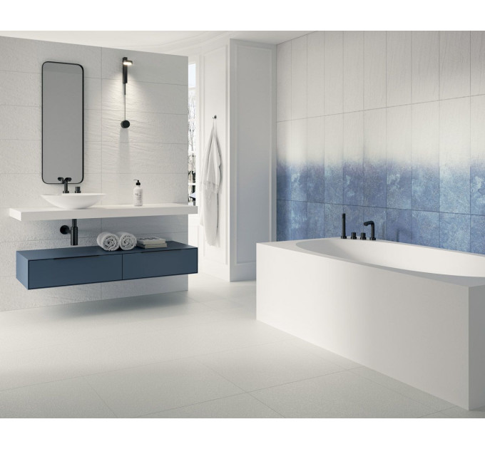 Плитка стінова Nightwish Bianco A RECT STR 250x750x9 Paradyz