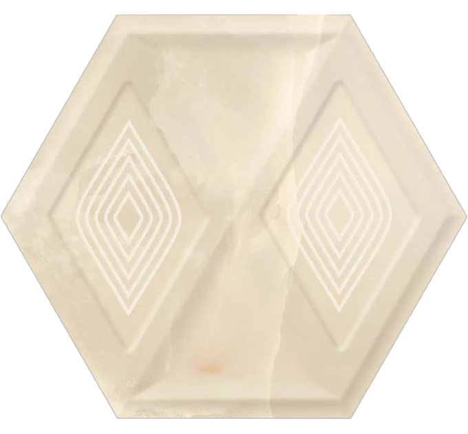 Плитка стінова Illusion Beige Heksagon STR 171x198x9 Paradyz