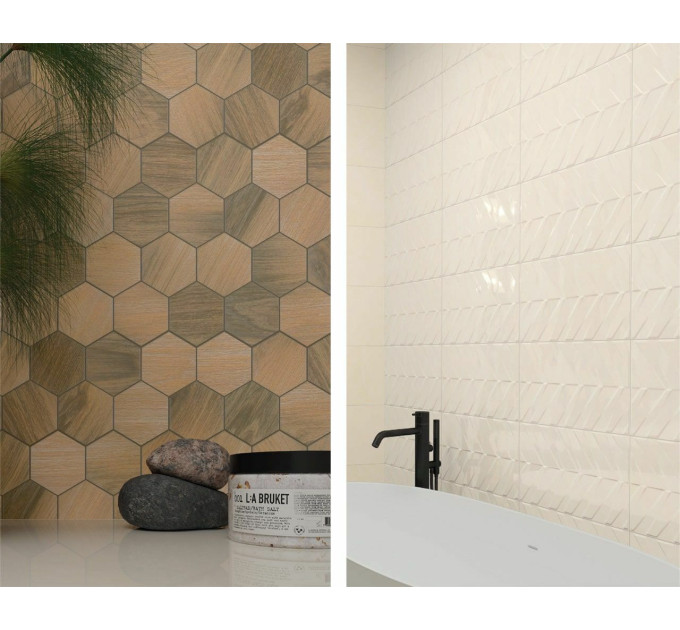Плитка стінова Ideal Crema STR 300x600x9 Paradyz