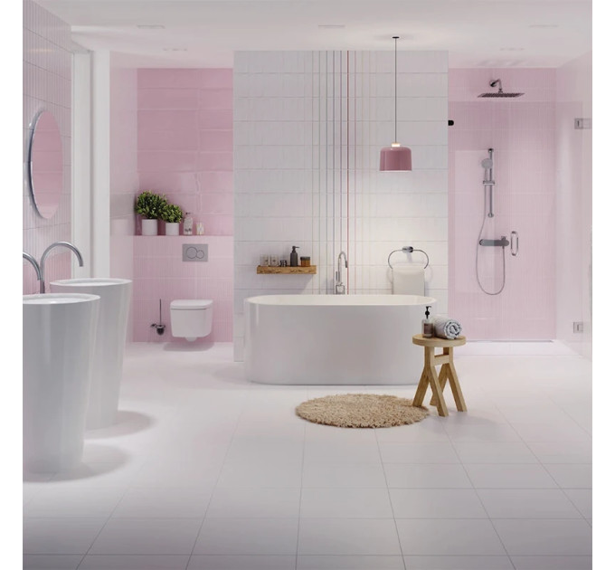 Плитка стінова Alisha White Color STR 20x60 код 9265 Церсаніт