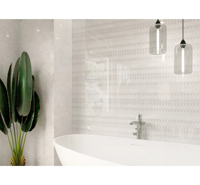 Плитка стінова Alba Trellis світло-сірий 300x600x9 Golden Tile