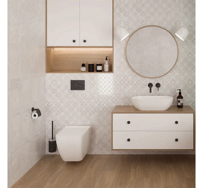 Плитка стінова Glam White GLOSSY 25x40 код 1275 Церсаніт