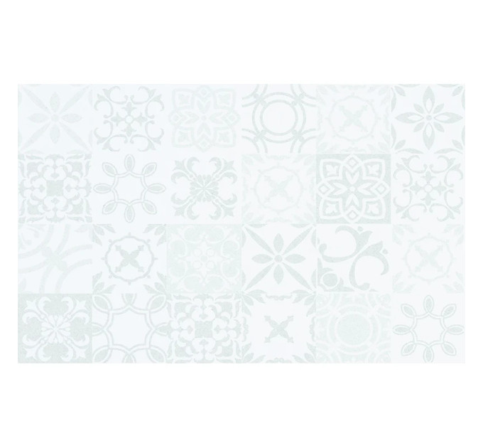 Плитка стінова Sansa White Pattern GLOSSY 25x40 код 1466 Церсаніт