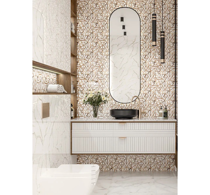 Плитка стінова Alta Fresco Білий 300x600x9 Golden Tile