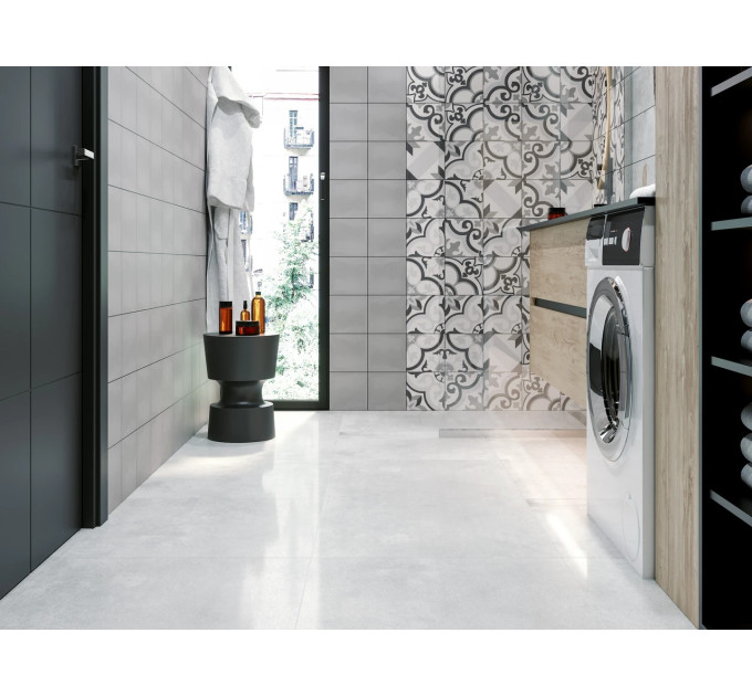 Плитка керамогранітна Lucido світло-сірий LAP 600x600x10 Golden Tile