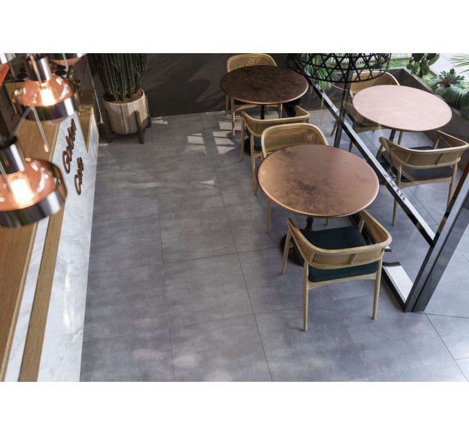 Плитка керамогранітна 5N2580 Strada Сірий RECT 600x600x8 Golden Tile