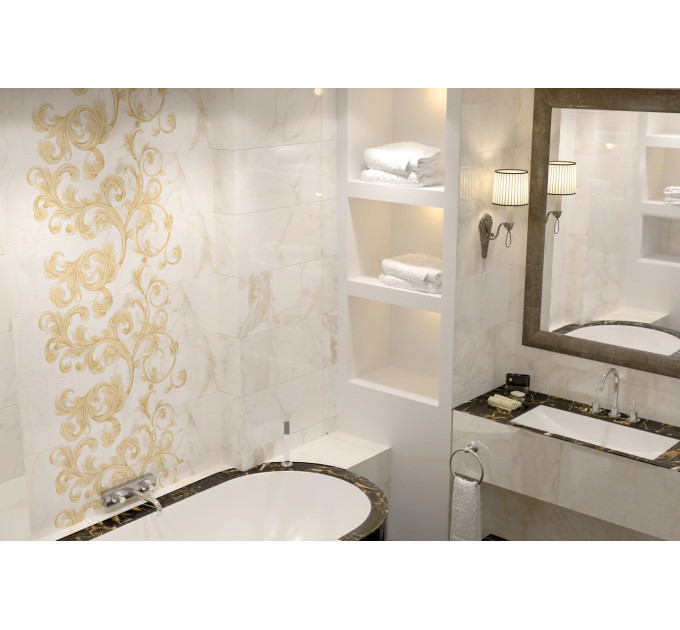 Плитка стінова Saint Laurent чорний 300x600x9 Golden Tile