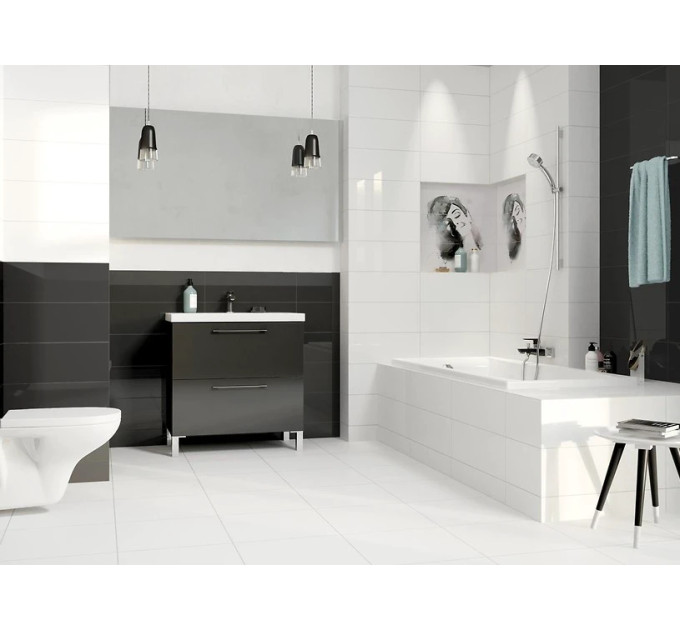 Плитка стінова Simple Art White Glossy 200x600x8,5 Cersanit