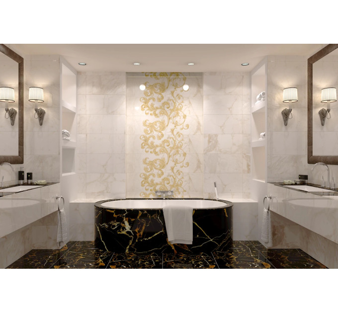 Плитка стінова Saint Laurent чорний 300x600x9 Golden Tile