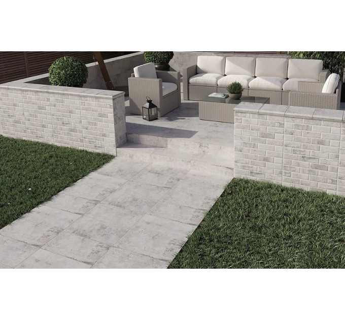 Плитка керамогранітна LUKAS WHITE STR 298х598x8 Cersanit