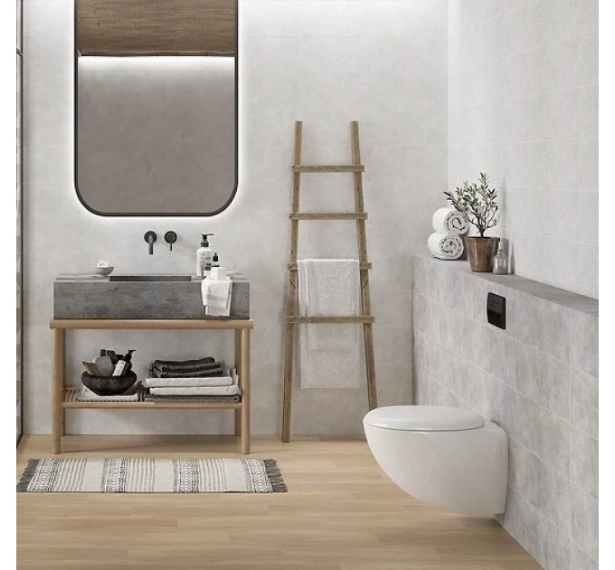Плитка стінова DENIZE LIGHTGREY STR 200х600x8,5 Cersanit