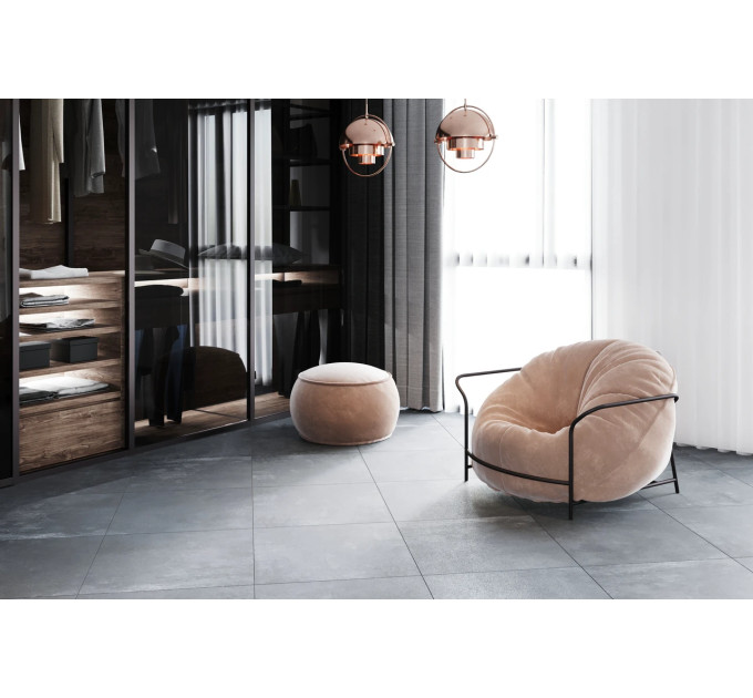 Плитка керамогранітна Lucido сірий LAP 600x600x10 Golden Tile