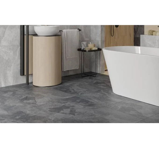 Плитка керамогранітна Locarno Graphite RECT MAT 598x598x8 Cersanit