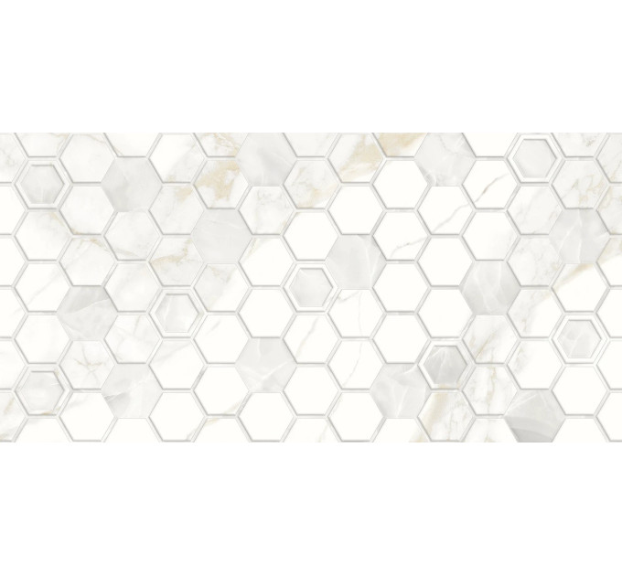 Плитка стінова Sentimento Hexagon білий 300x600x9 Golden Tile