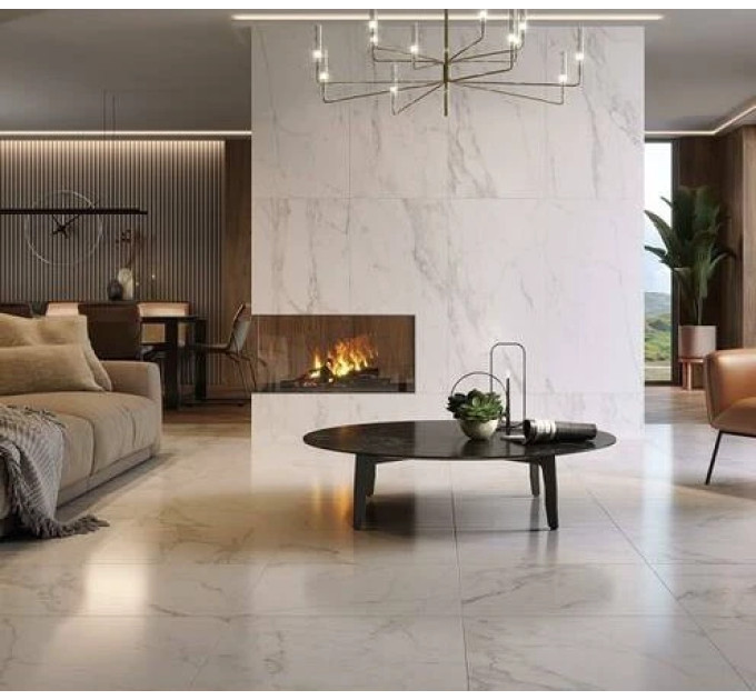 Плитка керамогранітна Atlantis White RECT 598x598x8 Cersanit