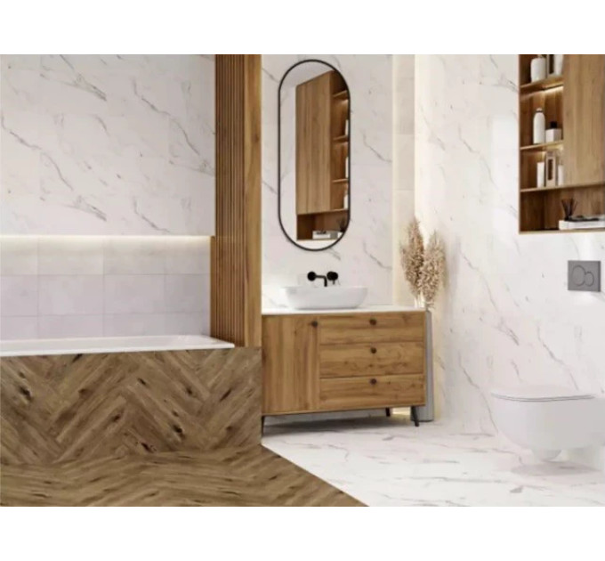 Плитка стінова Arctic Stone White Glossy 250x400x8 Cersanit