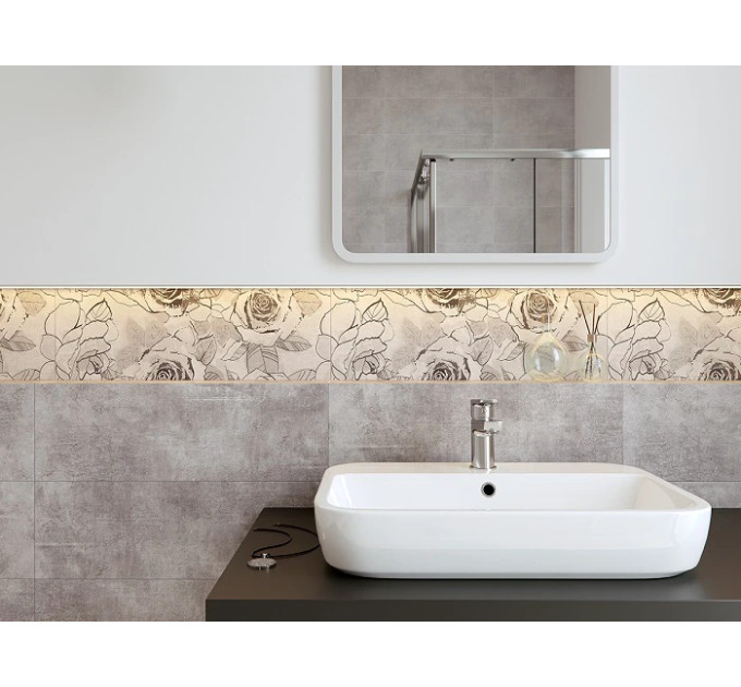 Плитка стінова Snowdrops Grey 20x60 код 8962 Церсаніт