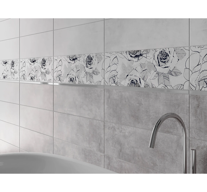 Плитка стінова Snowdrops Grey 20x60 код 8962 Церсаніт