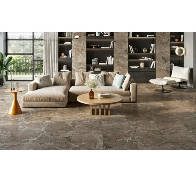 Плитка керамогранітна Pulsar Brown RECT MAT 598x598x8 Cersanit