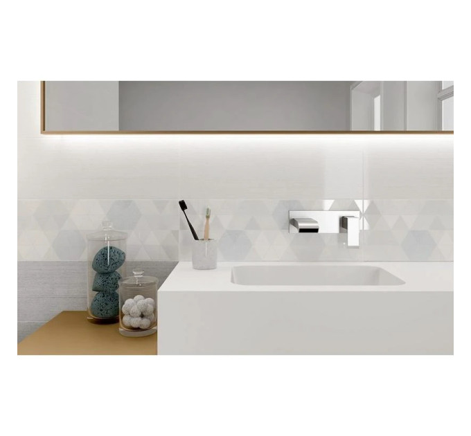 Плитка стінова MEDLEY LIGHT GREY 200х600x8,5 Cersanit