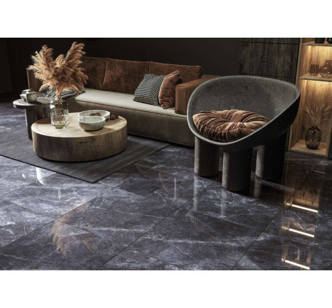 Плитка керамогранітна 5VС580 Space Stone Чорний RECT 600x600x8 Golden Tile