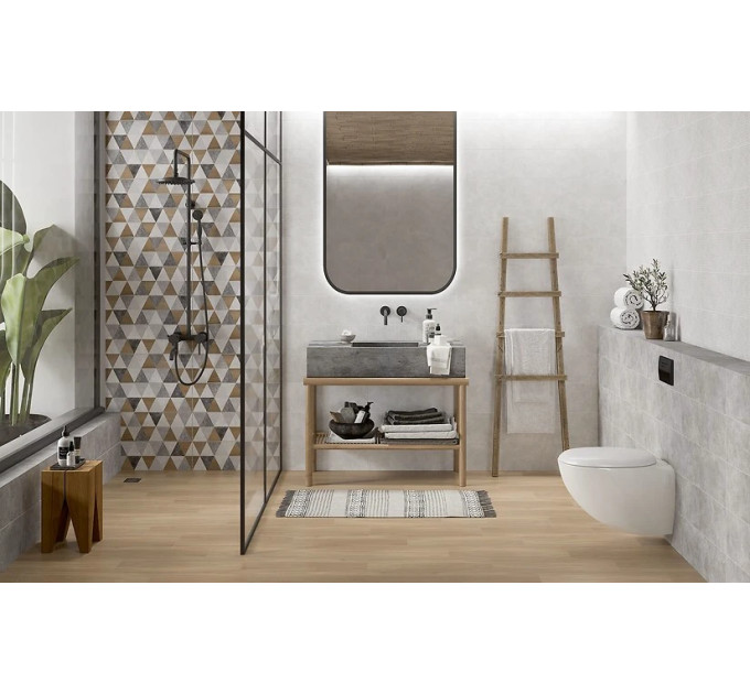 Плитка стінова DENIZE LIGHT GREY 200х600x8,5 Cersanit
