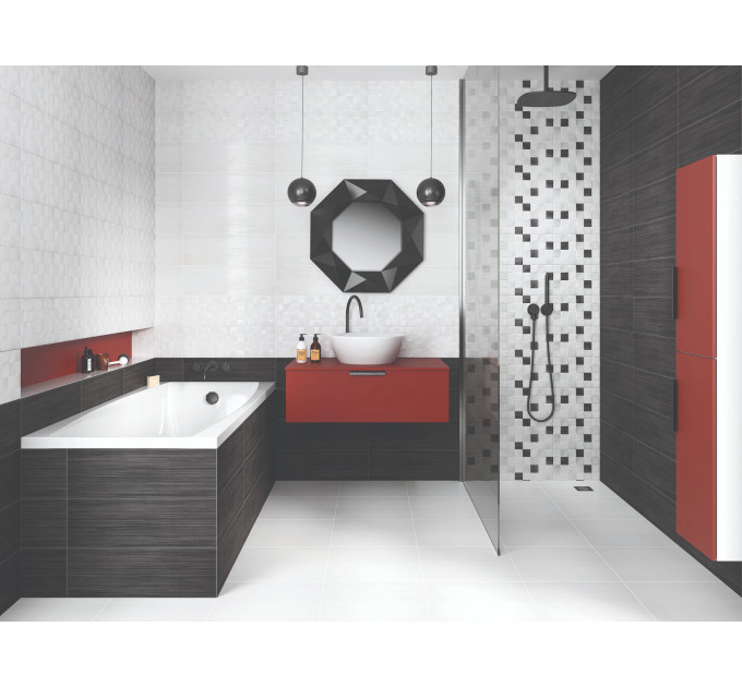 Плитка стінова Odri Black 20x60 код 2945 Церсаніт