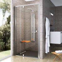 Душові двері двоелементні Pivot PDOP2-110 Transparent, (03GD0U00Z1) RAVAK